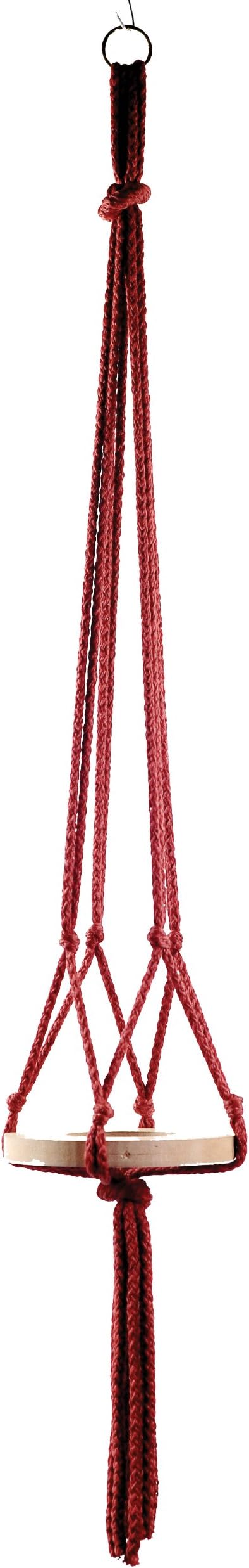 Wildwood MK-48RSB 4 Leg Macrame Plant Holders, Raspberry, 48-Inch