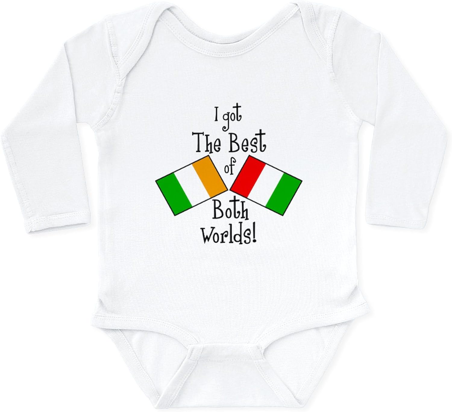 CafePress Irish Italian Kid Infant Bodysuit Body Suit Cute Long Sleeve Infant Baby Bodysuit Romper