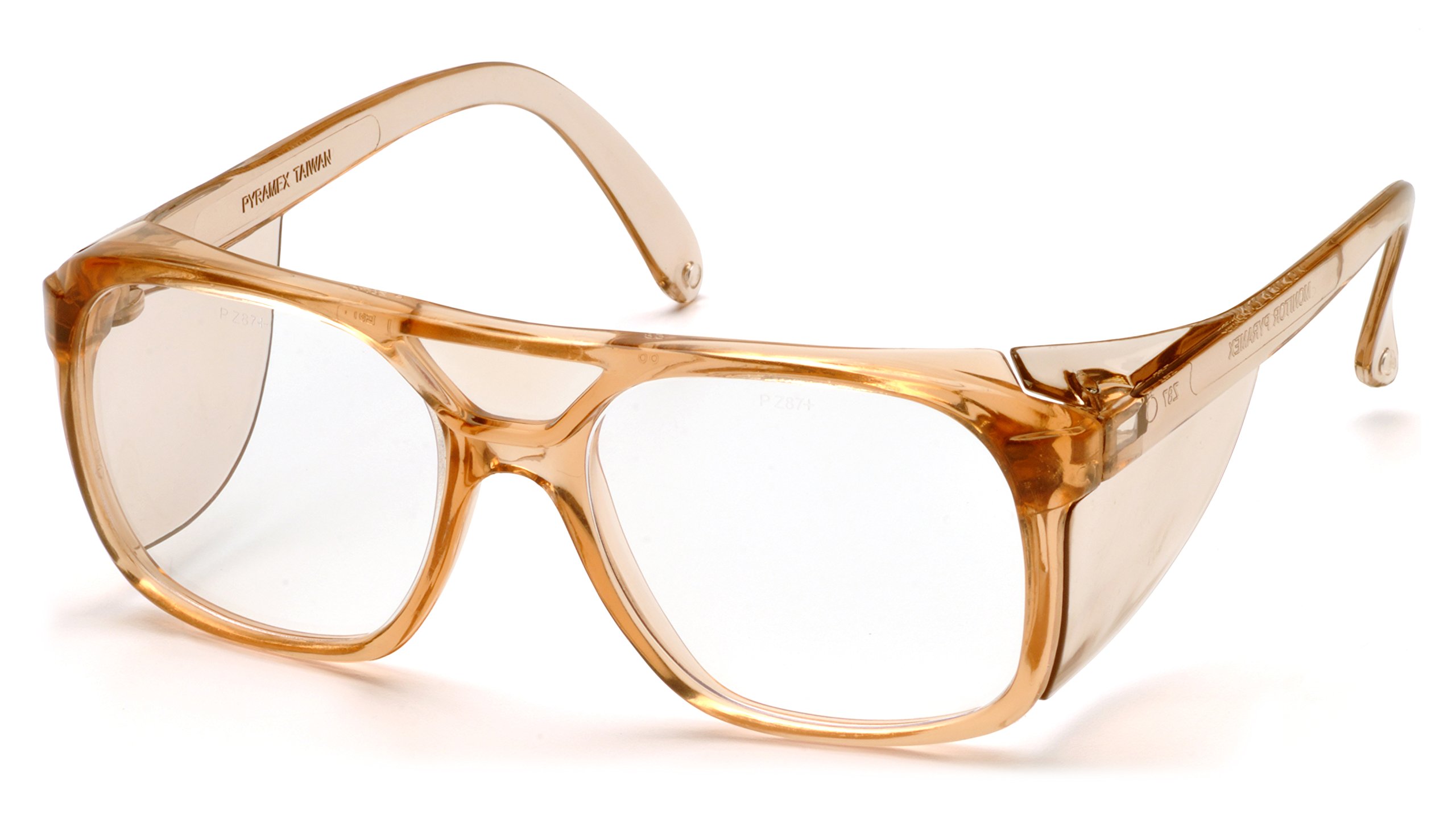 12 PK Pyramex Safety Monitor SC210C Caramel Frame/Clear Lens
