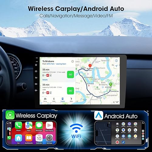 Miniatura 11 de Carplay - Pantalla inalámbrica para automóvil, CarPlay inalámbrico de 9 pulgadas y Android Auto, cámara de respaldo, estéreo de automóvil de doble