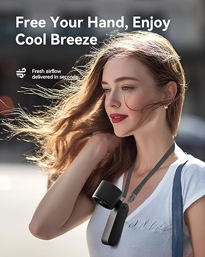 Miniatura 3 de Ventilador turbo portátil de mano con enfriador de hielo, velocidad (1-199) Ventilador personal recargable de 5500 mAh, 20 horas de enfriamiento