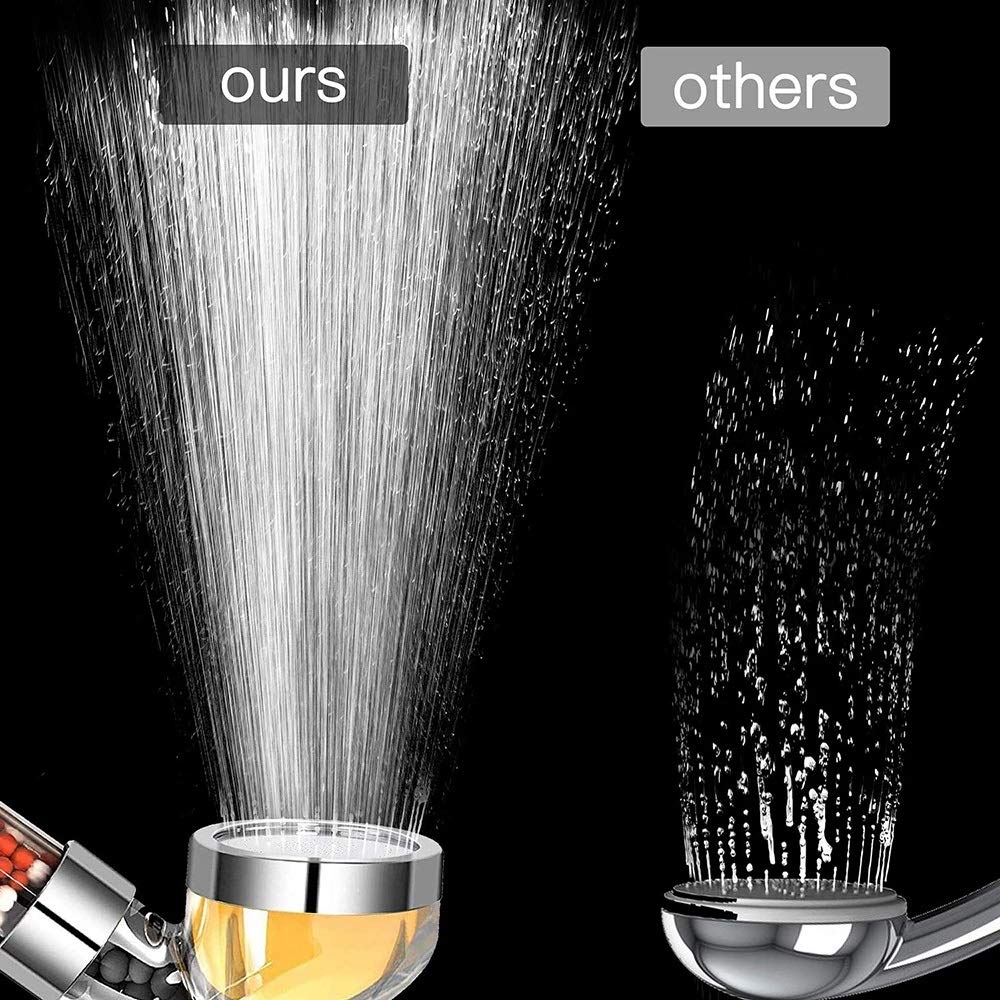 Soffione Doccia con Filtro per Perline minerali agli ioni di Limone, Ecologico, a Risparmio idrico, per Il Bagno (Colore : D) (D)