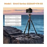 K&F CONCEPT 83 inch/211cm Caméra Vidéo Tripod pour DSLR Monopode en aluminium compact avec tête de fluide et charge de 11,02lbs/5KG,360 Panorama pour les voyages, vidéo, streaming en direct, blog
