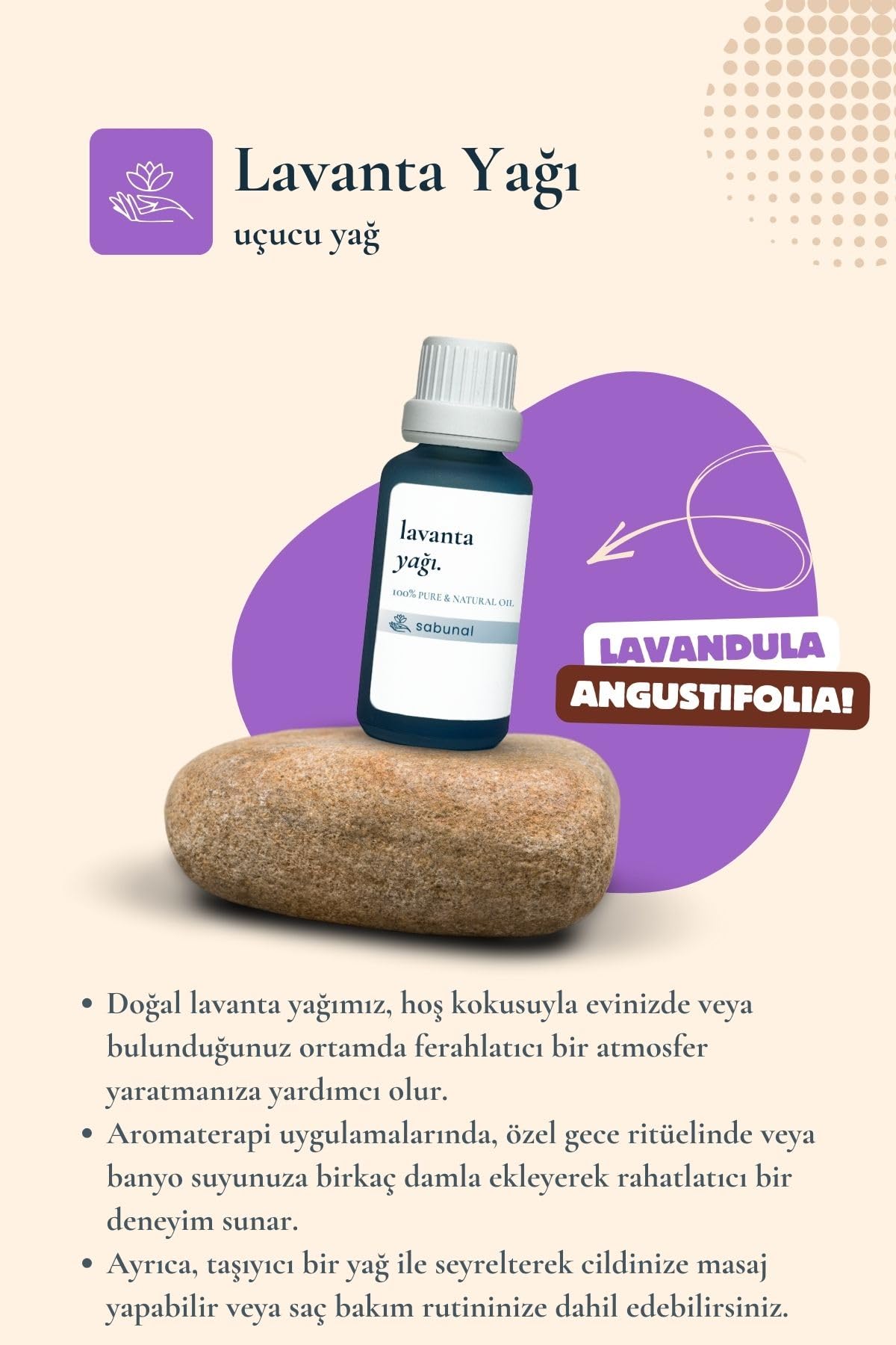 Lavanta Yağı 30 ml - Aromaterapi ve Bakım Yağı