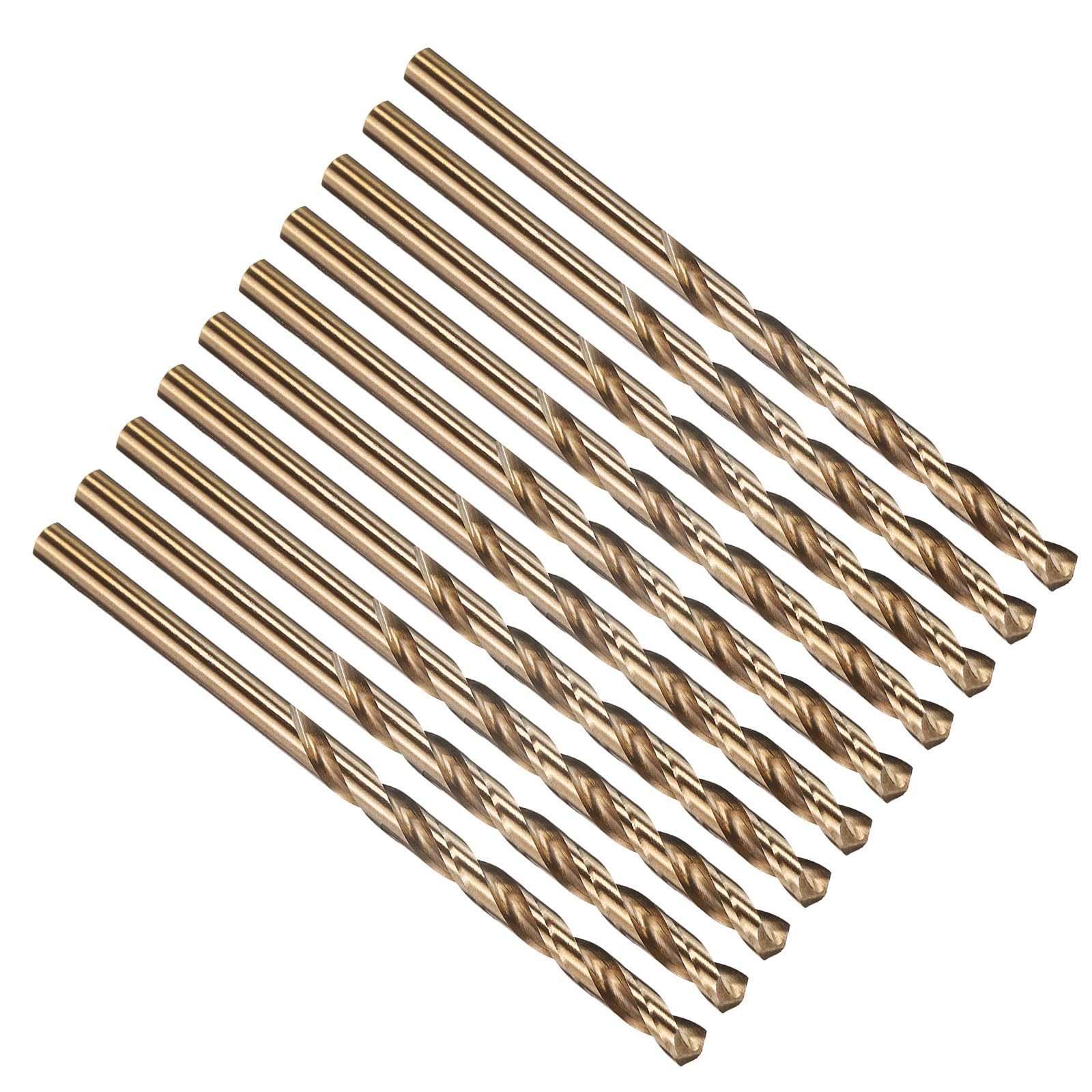 PATIKIL 4.2mm Drill Bit #19, Micro Number Small Bits 4341 High-Speed Steel 135° Gold for Soft Thin Metal Steel Wood Acrylic - 10 Pack