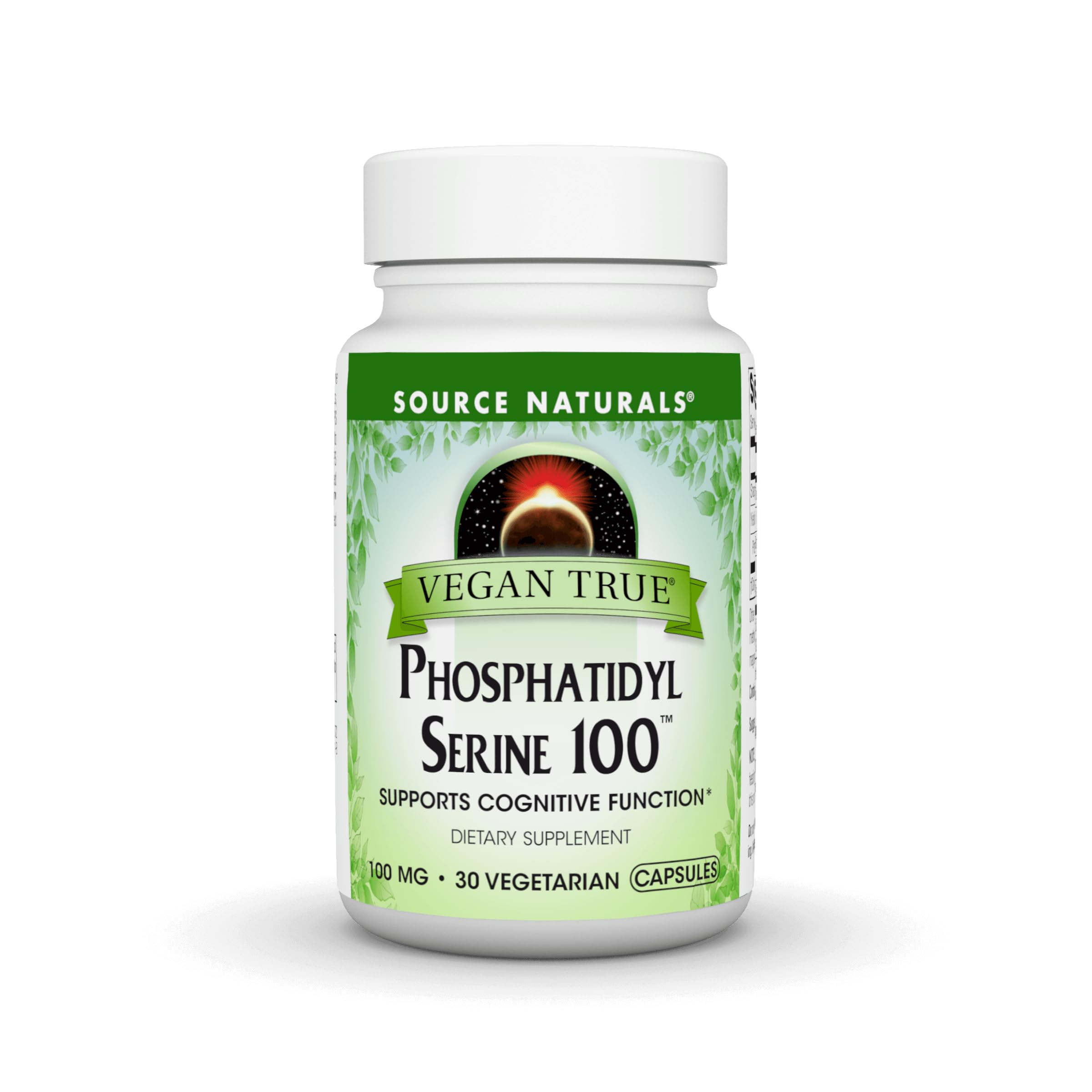 Source Naturals Vegan True Phosphatidyl Serine 100, Supports Cognitive Function*, 100 mg - 30 Vegetarian Capsules