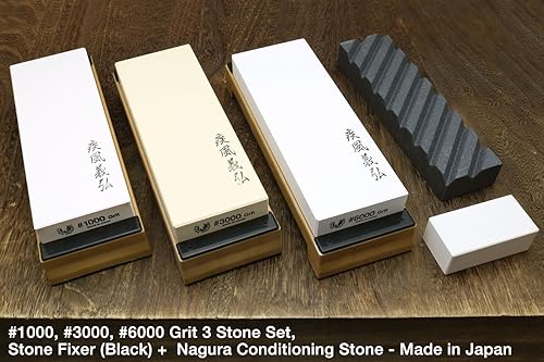 Miniatura 2 de Yoshihiro Afilador de cuchillos japoneses Toishi de grado profesional SET