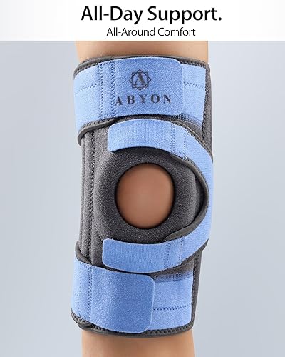 Miniatura 2 de ABYON Rodillera para mujeres y hombres, desgarro de menisco, ligamento cruzado anterior, artritis, soporte de rodilla con estabilizadores laterales