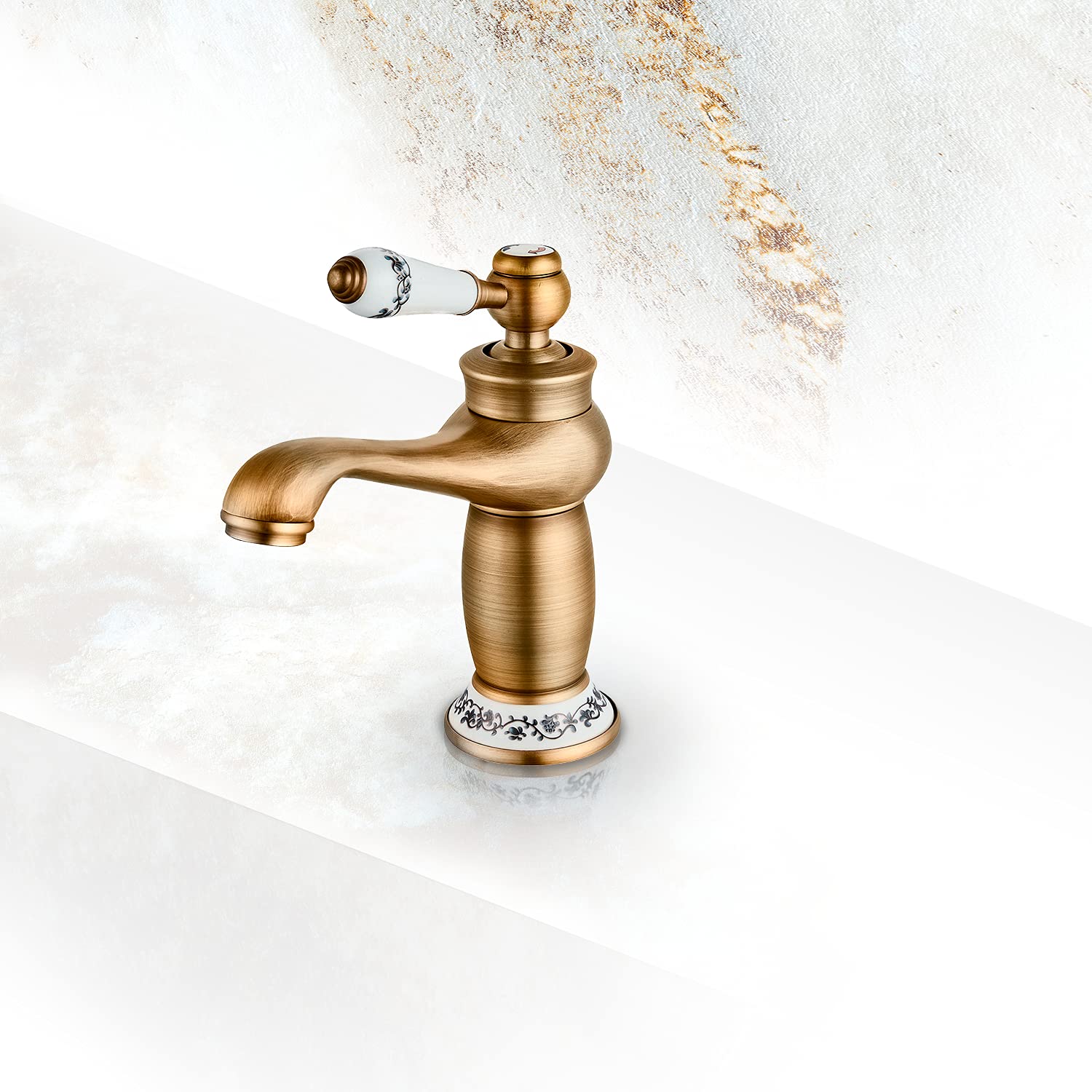 DP Grifería - Grifo monomando de lavabo en color Antique, modelo Argán