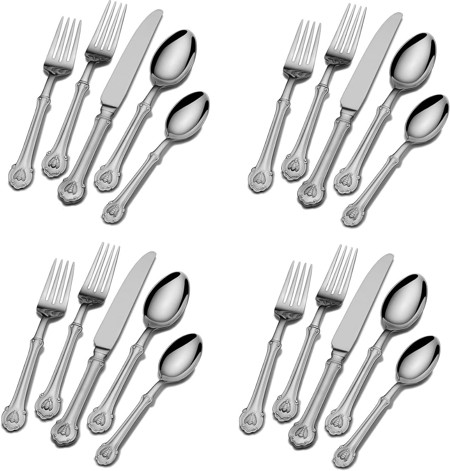 Napoleon Bee 18/10 Stainless Steel 20pc. Flatware Set (Service for Four)