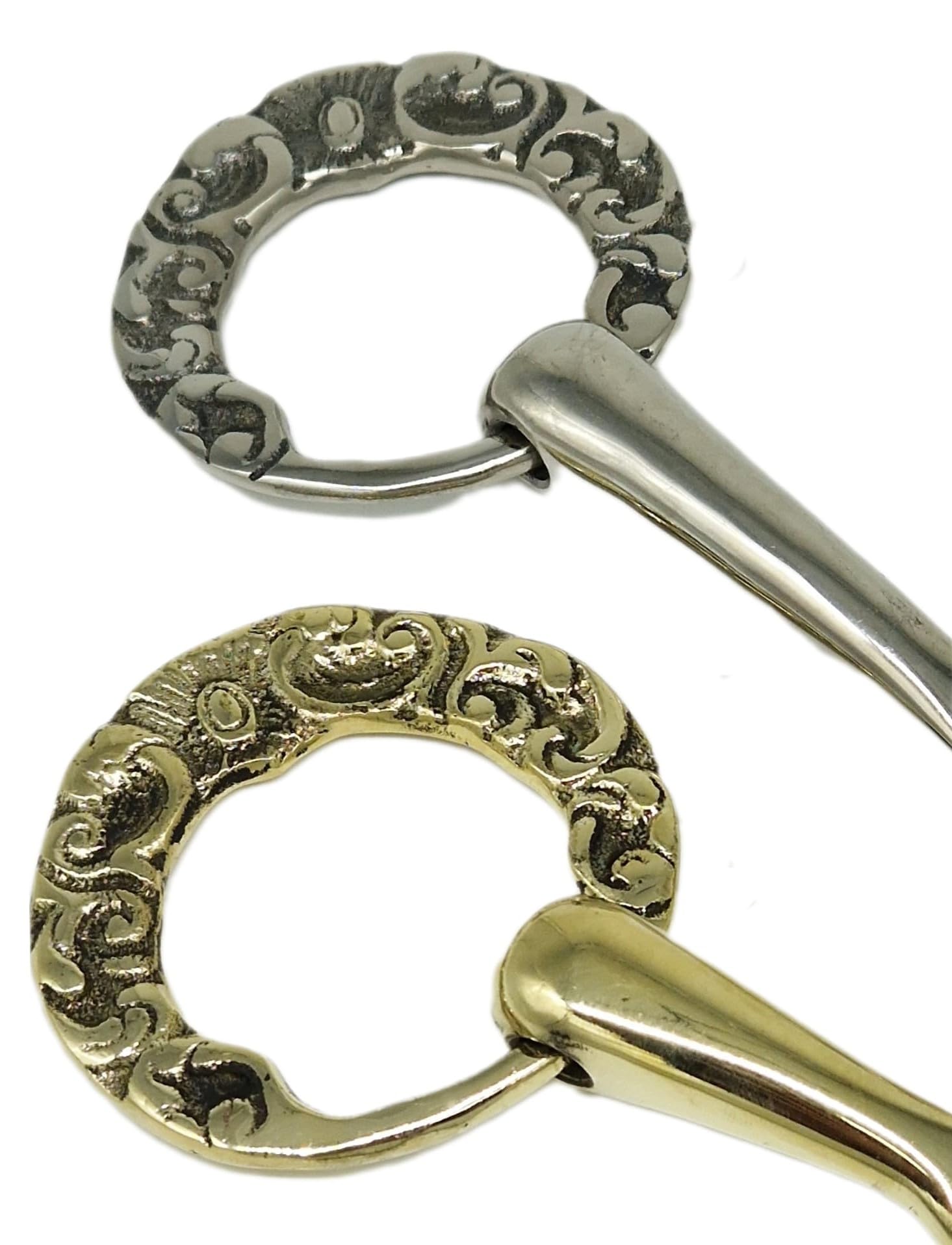Show Gebiss Antik Spanisch Barock Blumen appliziert 12,2 13,5 14,5 15,5 16,5 Kaltblut Gold oder Silberfarben Tysons (13,5, Goldfarben)