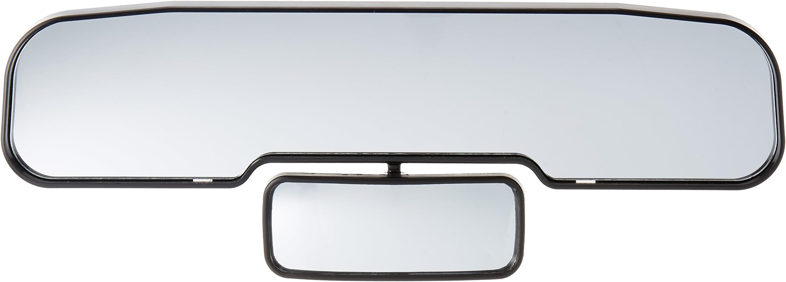 Mommy and Me Rear View Double Mirror by Greyjoy|Flat Wide Angle High Clarity Top Mirror|Fully Adjustable Convex Bottom Mirror|Perfect for Forward Facing Children|Clips On Existing Rear View Mirror