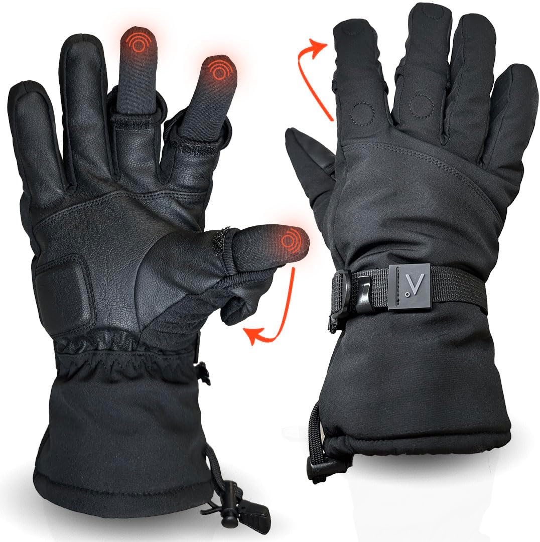 冬用手袋 メンズ レディース タッチスクリーン指付き + 3Mシンサレート + 断熱保温手袋 + 寒冷地用