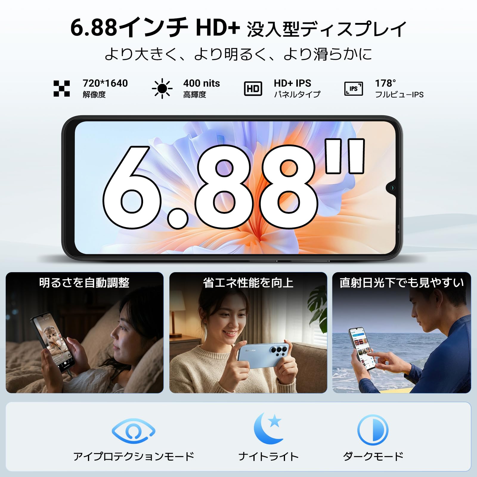 Amazon.co.jp: 【SIMフリー・技適認証済】Blackview Wave10C スマホ