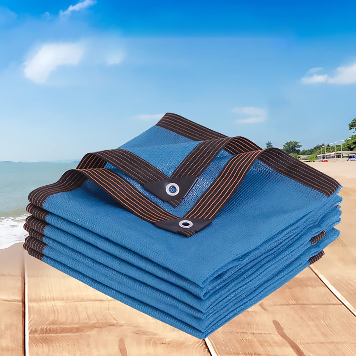 Sunblock Shade Cloth with Grommets,Outdoor Sun Screen Mesh Shade Fabric Sun Shade Cloth UV Resistant Net for Plant Cover Greenhouse Garden Flower (2x6m/6.6x19.7ft)