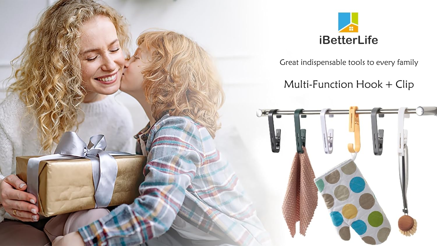 3Pcs Laundry Hooks Clips Hanger - Multifunctional Clips with Hooks Closet Organizer Clamps Hanging Socks Boot Bras Towels for Bathroom Wardrobe Kitchen Office, Purple