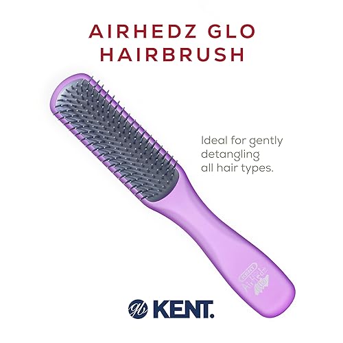 Miniatura 3 de Kent AirHedz Glo Flat - Cepillo (9 filas), color morado