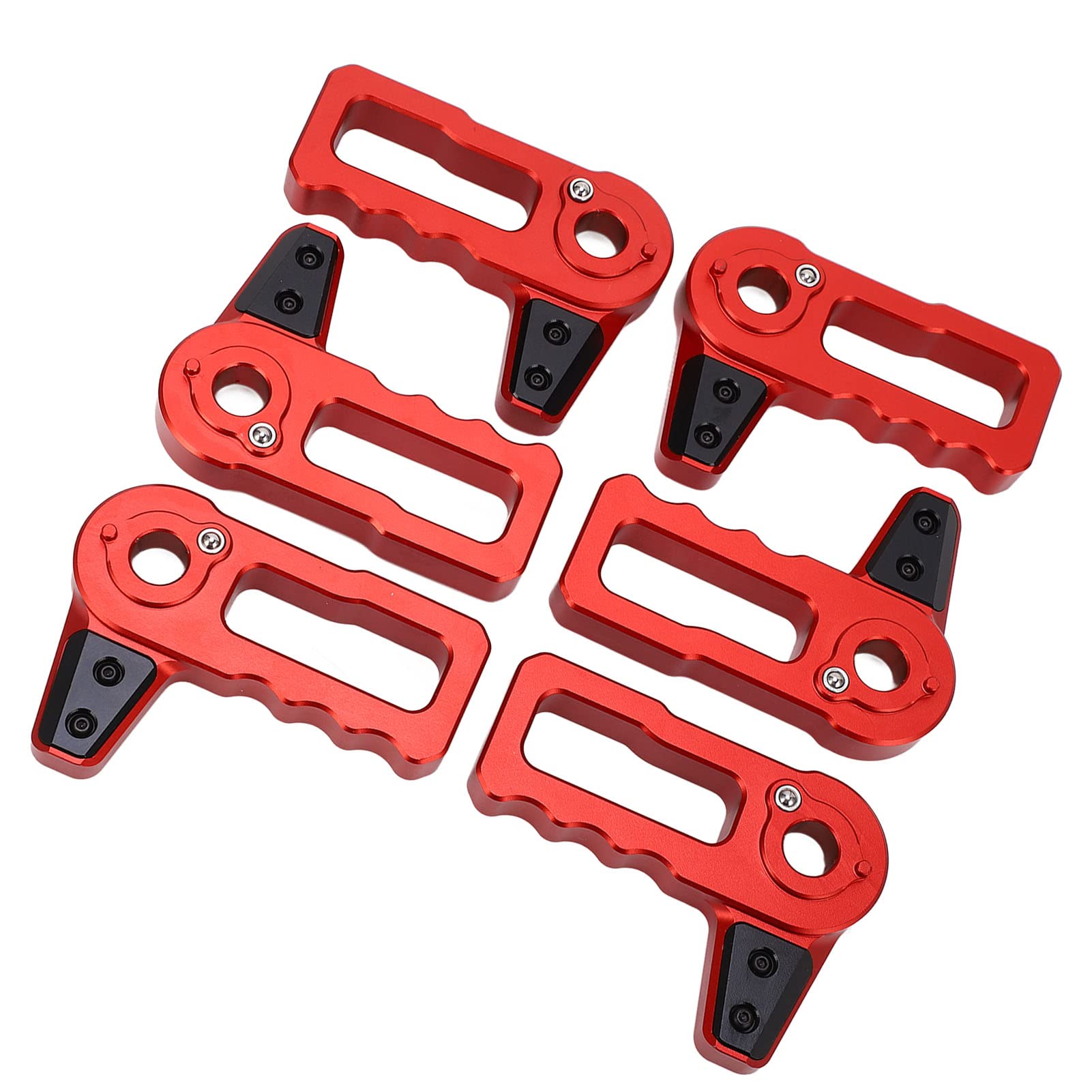 6PCs Hardtop-Dachentfernungsschaltergriff Ersatz für für Wrangler JL JLU Gladiator JT 4xe Schwarzer Schaltergriff Hardtop-Dachentfernungsschaltergriff L für Geformtes Dach