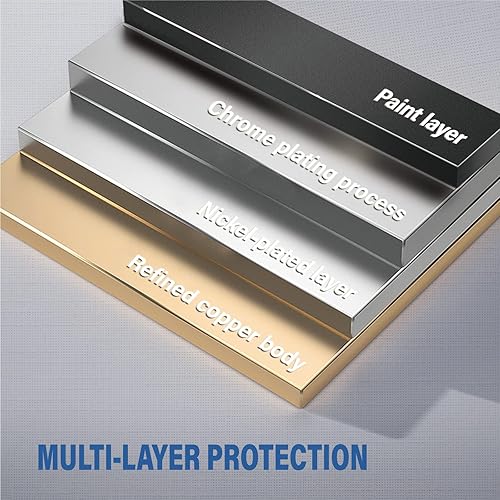 Miniatura 7 de YUNDOOM Grifo de fregadero de recipiente, grifo de fregadero alto de un solo orificio negro mate, grifo de lavabo de baño de una sola manija, grifo