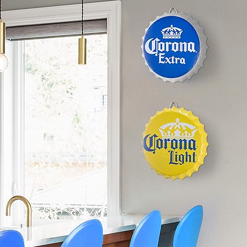 Miniatura 199 de American Art Decor Letrero de metal con forma de cúpula – Decoración retro de habitación para bar, cueva de hombre, garaje, sala de juegos, Corona