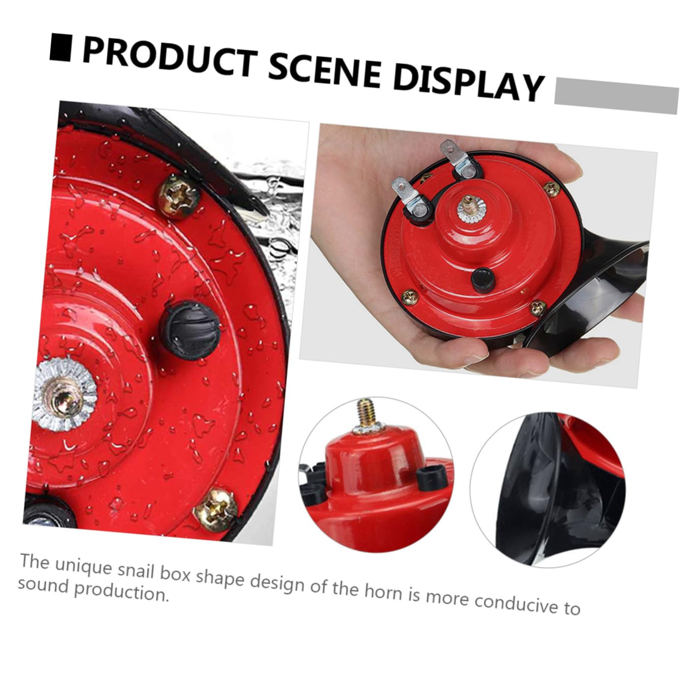 POPETPOP Kit de Bocina de Aire Eléctrica con Soporte Fuerte y Sonido Potente 12v 110db para Coche y Motocicleta para Uso Exterior