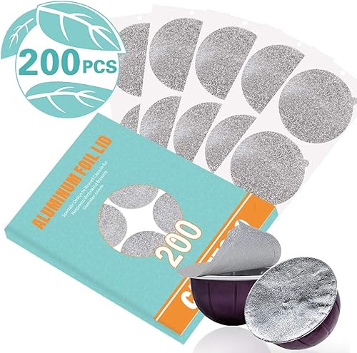 Vista 2 de CAPMESSO Tapas de papel de aluminio para reutilizar cápsulas de Vertuoline Cápsulas de café compatibles con máquina Nespresso VertuoLine de 2.232
