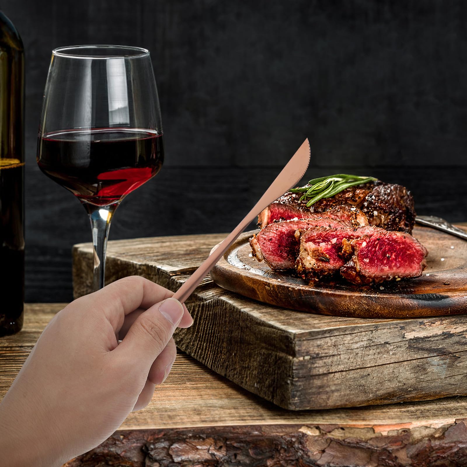 SEWACC D'ustensiles de Table et Service de Plats Occidentaux Ensemble de 30 Pièces en Acier Inoxydable Design Élégant, Facile à Nettoyer, pour Occasions Spéciales