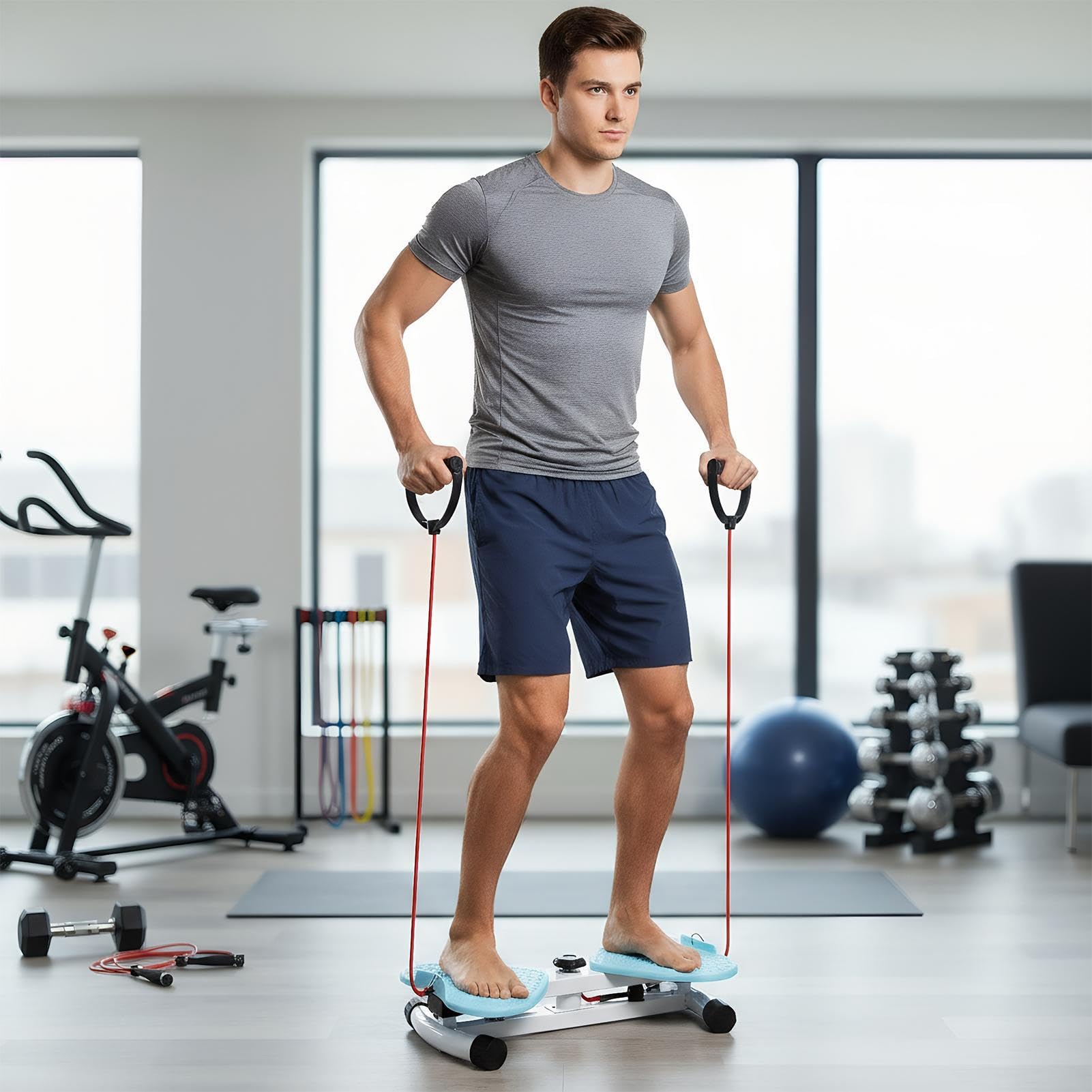 Tabla de torsión abdominal, entrenador de fitness silencioso, tabla de torsión de cintura, para vientre, cadera, gimnasio, hogar, amigos, familia, mujeres y hombres