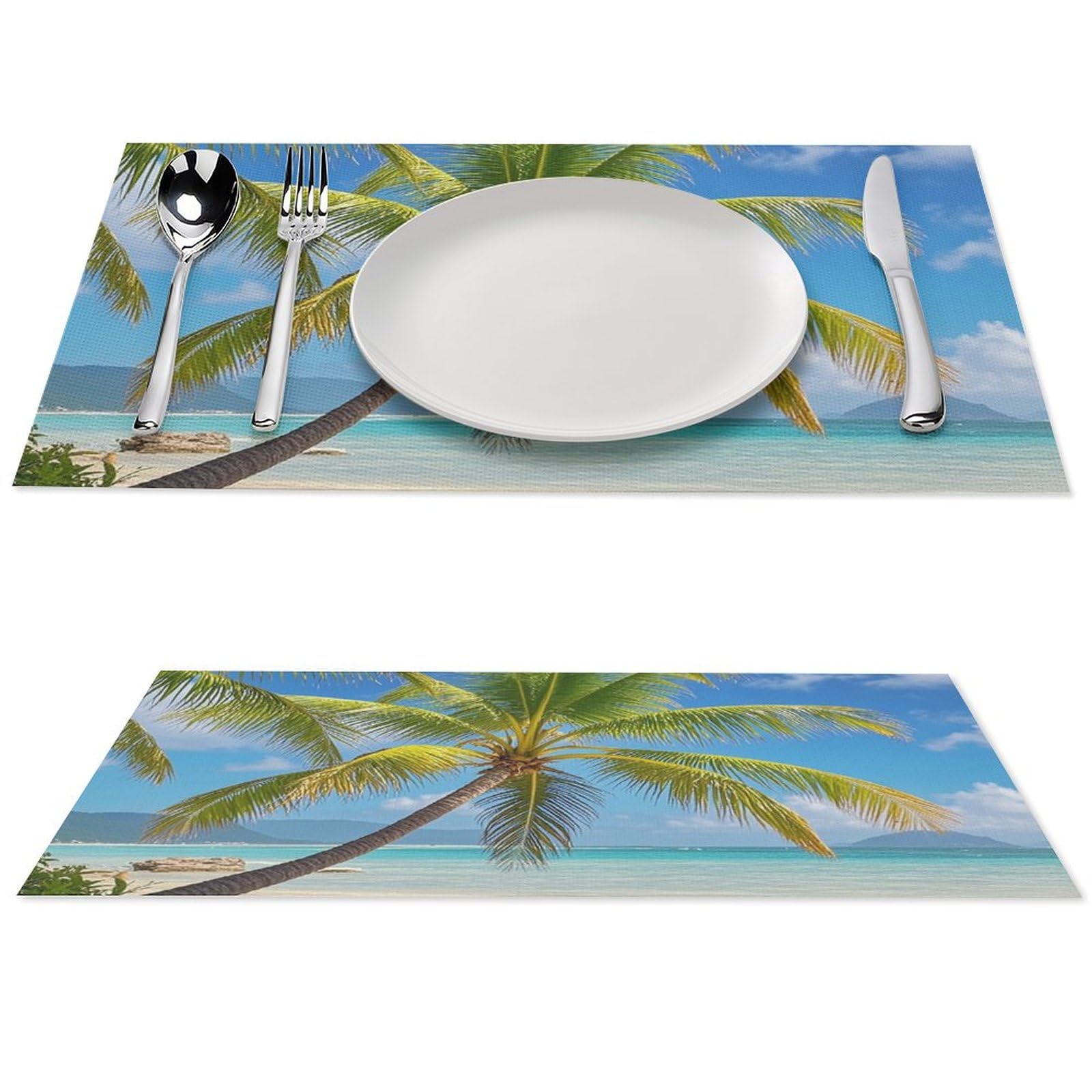 Sets de table palmier tropical pour embellir vos repas en terrasse