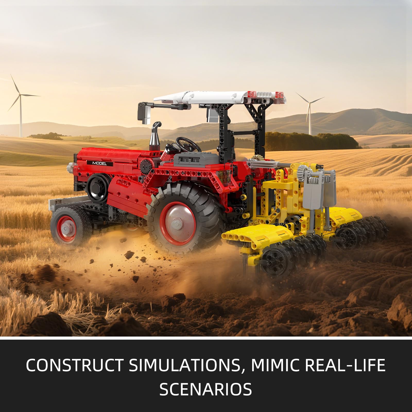 Mould King 17064 Farm Tractor Building Blocks Set, RC High-Tech Tractor Toy with 6 Motors - Image 2