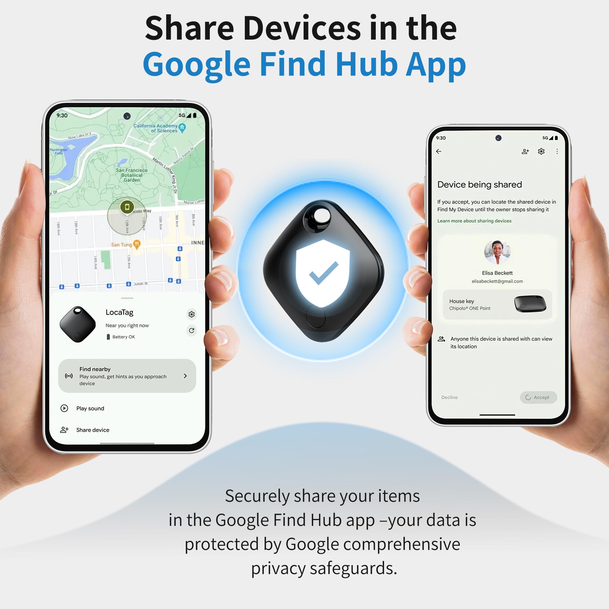 Lot de 4 étiquettes intelligentes Air Tracker pour Android, étiquettes de traqueur, durée de vie de la batterie de 2 ans, traqueurs Google Find pour l'application Google Find Hub, étanche IP67 pour