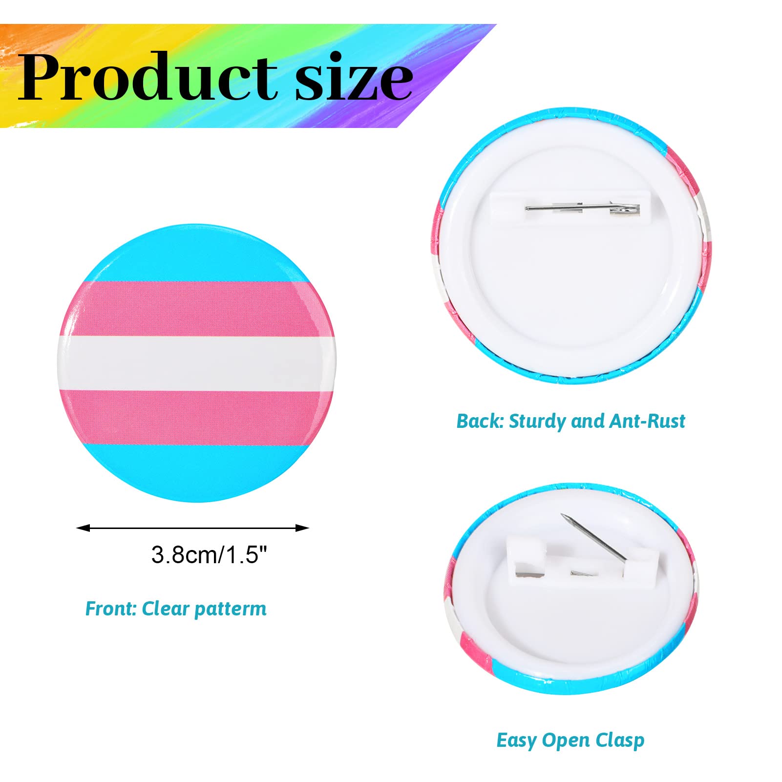 HOWAF Insignias de Orgullo Gay Arcoíris Bandera LGBT Pride Lesbica Bisexual Trans para Suéteres Bufandas Bolsos