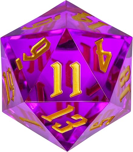 Miniatura 122 de 55mm 20 Sided DND Dice, Giant D20 D&D Polyhedral Dice Large D20 with Die Gift Box for Dungeons and Dragons, RPG Table