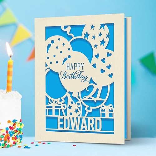 Miniatura 2 de EDSG Tarjetas de cumpleaños personalizadas para mujeres y hombres, tarjeta de feliz cumpleaños para hermana, mamá, papá, hija, hijo, esposo,