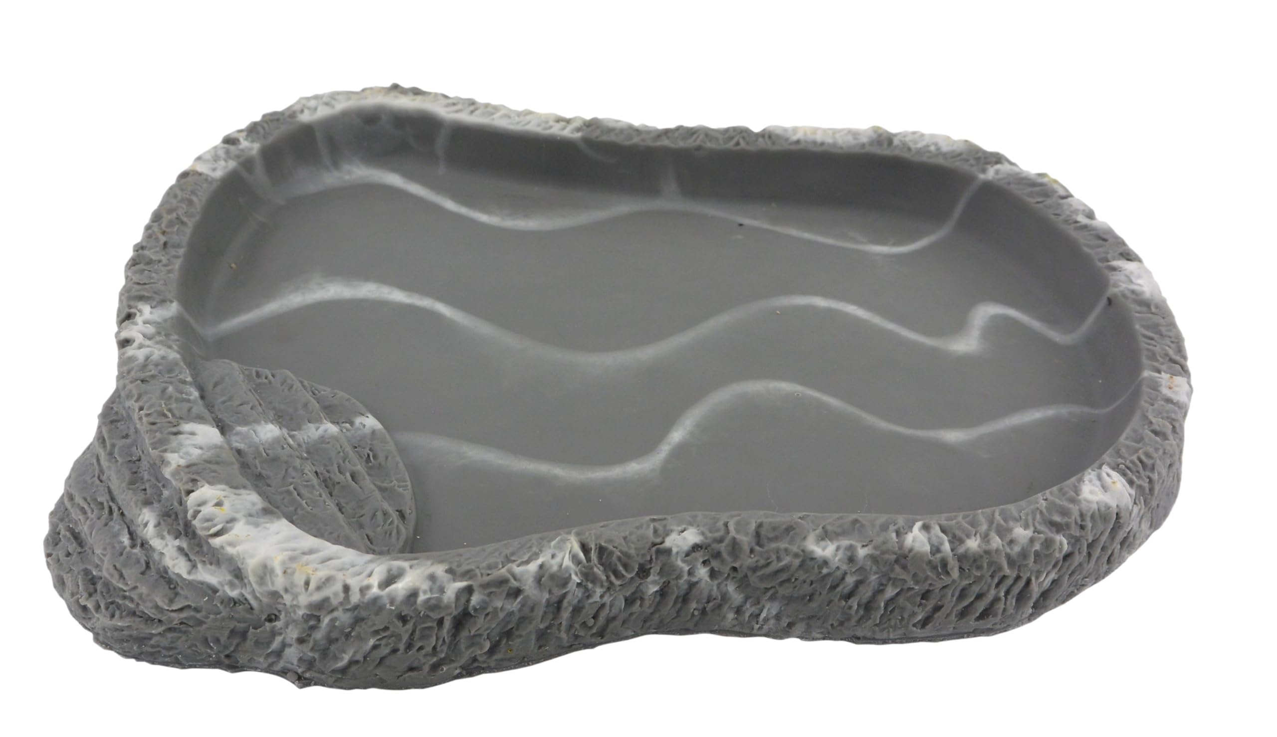 Plat alimentaire Lucky Reptile grand format style roche pour lézard