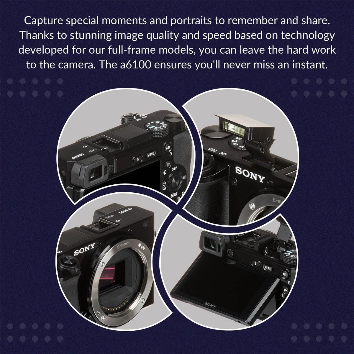 Amazon.com : Sony Alpha A6100 Mirrorless Digital Camera, with 16