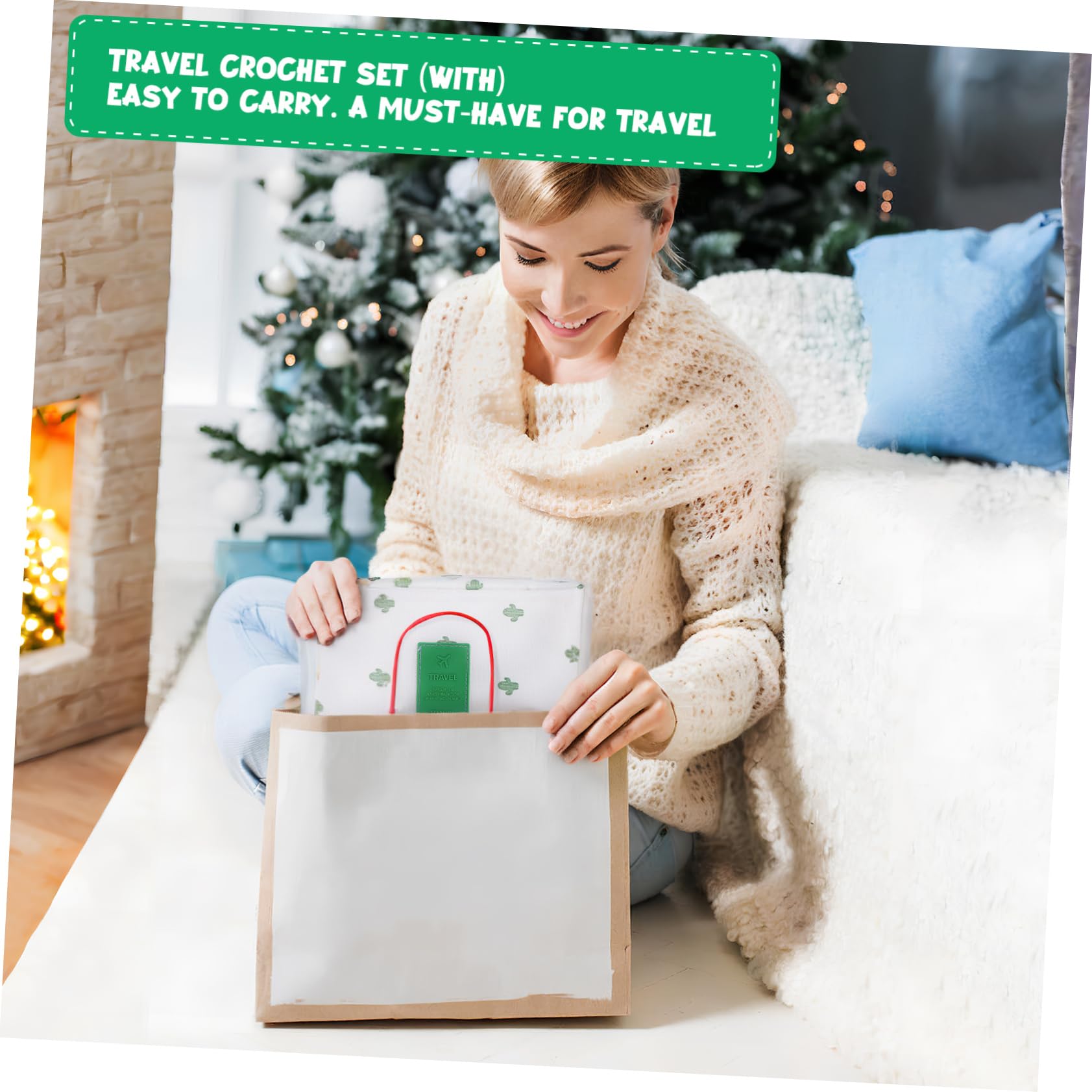 UTHCLO Kit de Crochet para Principiantes de 100 Piezas con Bolsa