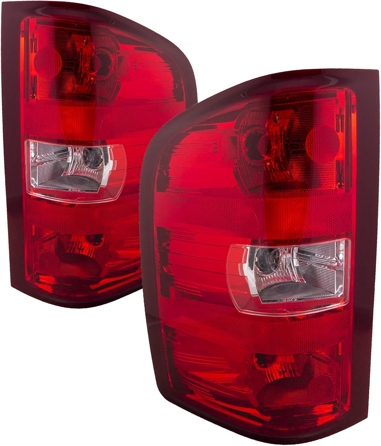 HEADLIGHTSDEPOT Tail Light Compatible with Chevrolet Silverado 1500 HD 2500 HD 3500 HD Includes Left Driver and Right Passenger Side Tail Lights