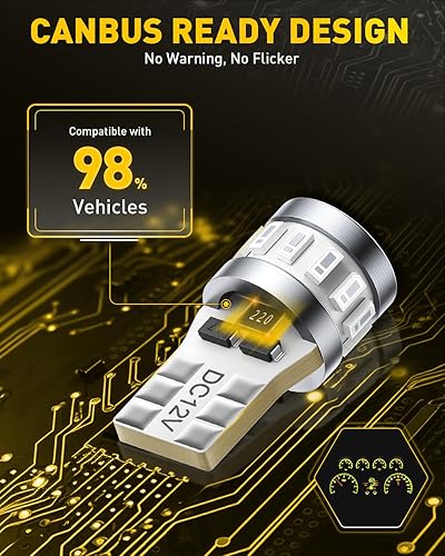 Miniatura 35 de AUXITO 912 921 luz LED de marcha atrás de 1000 lumen de alta potencia 2835 15-SMD, muy brillante y libre de error T15 906 W16W, 6000 K, luz blanca