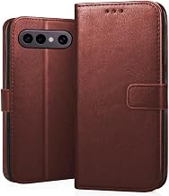 Flip Cover for Vivo X300FE 5G Mobile Phone | Business Professional Case | Premium Leather Finish Back Cover | Foldable Stand | Wallet Card Slots | Top Trending (Brown)