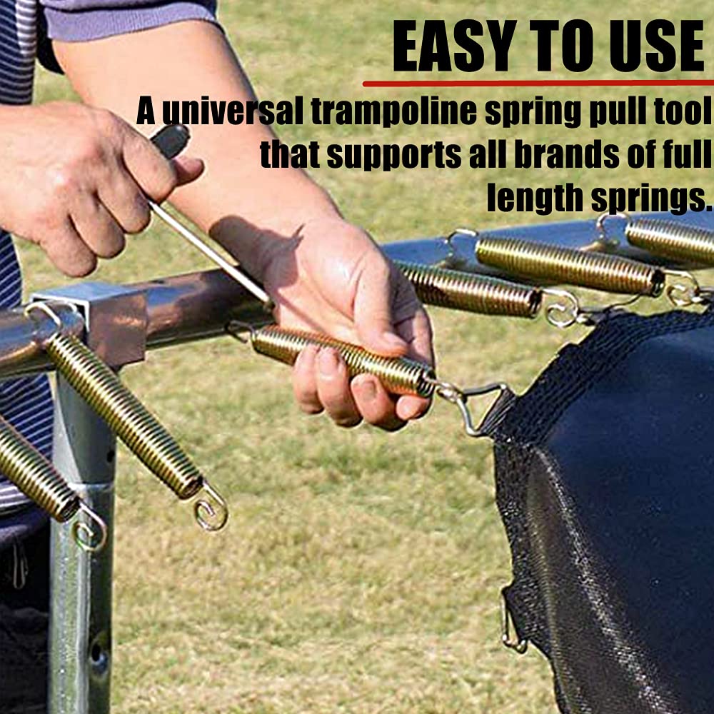 Gancio A Molla Per Trampolino - Strumento A T Per Montaggio E Smontaggio, 2 Pezzi, Ferro Placcato - Foto 2