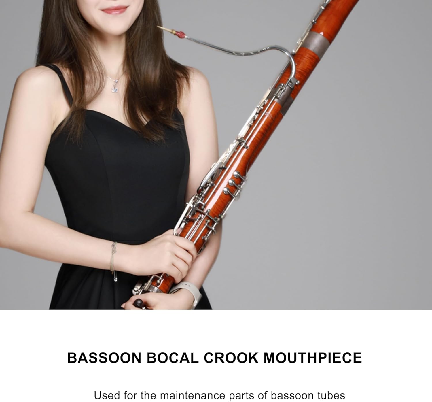Silver Length 21.5cm Bassoon Bocal Crook Bassoon Mouthpiece Instrument Accessories