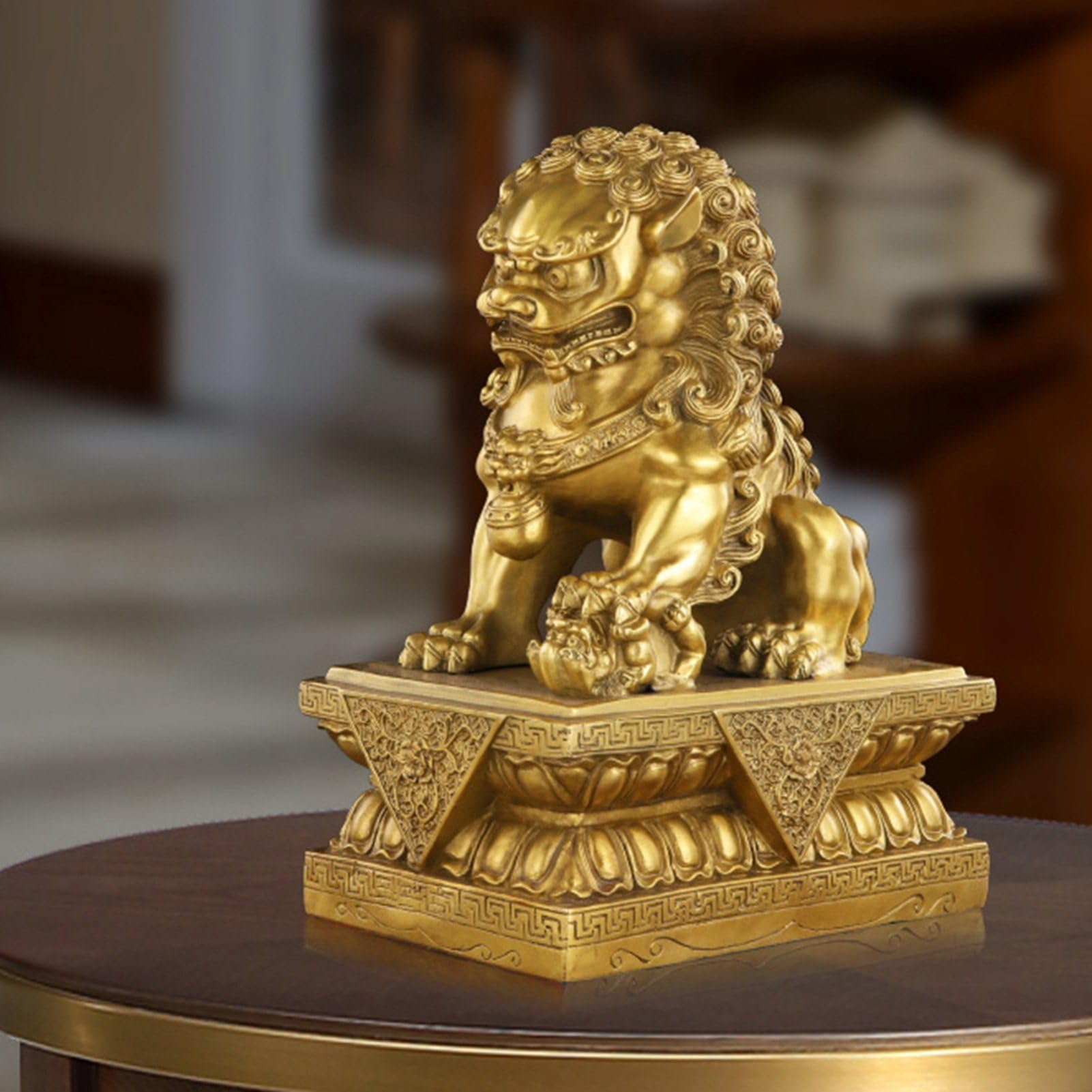 狛犬 獅子 額 額縁 ガラスなし インテリア アンティーク 3