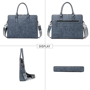 Borsa Uomo David Jones In Pelle PU - Ventiquattrore Tracolla, Capiente Per Laptop 13 Pollici - Foto 12