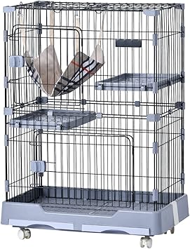 Amazon Purlove キャットケージ 2段 3段 猫 ケージ ハンモック付 引出しトレー付 キャスター付 天井扉 ペットケージ キャットハウス 多頭飼い 2段可能 留守番 保護 脱走防止 おしゃれ 2段 グレー Osj ドア 転落防止ネット 通販 Amazon Purlove キャットケージ 2段 3段 猫 ケージ ハンモック付 引出しトレー付 キャスター付 天井扉 ペットケージ キャットハウス 多頭飼い 2段可能 留守番 保護 脱走防止 おしゃれ 2段 グレー Osj ドア 転落防止ネット 通販