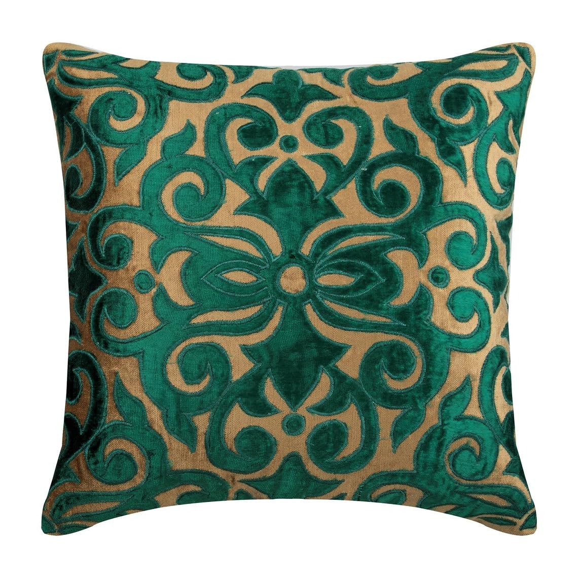The HomeCentric Verde Salvia 40x40 cm Velluto Federa Letto, Nodi, Tessuto Verde Fodere per cuscini, Moderno Tinta Unita Federa Divano - Sage Green Knots