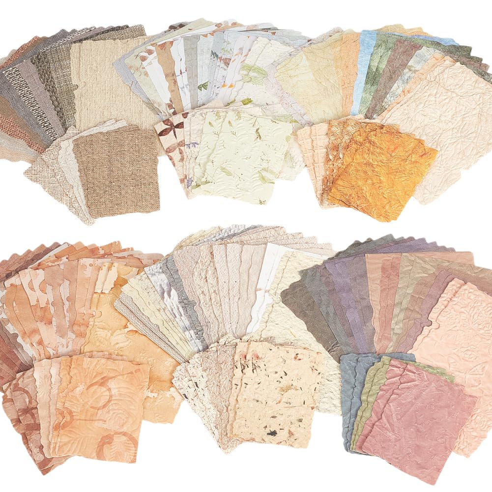 AHANDMAKER 168 Sheets Textured Scrapbook Paper
