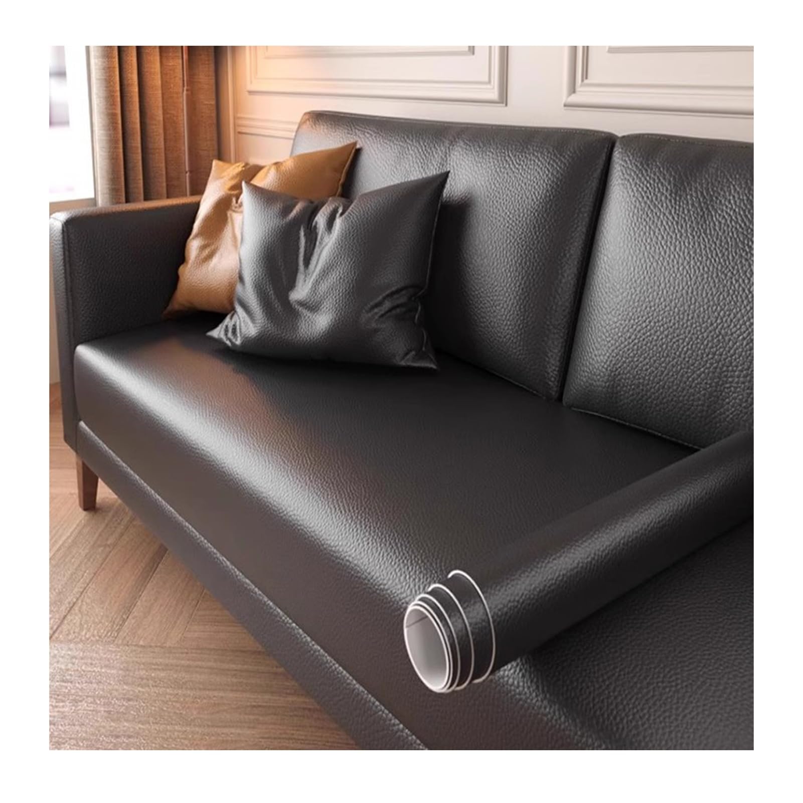Parche de cuero autoadhesivo grande y recortable para tapizar muebles 8