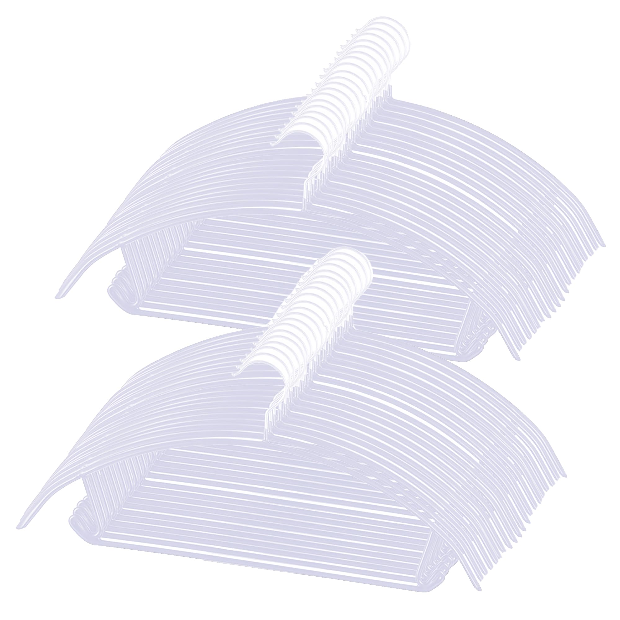 Premium PVC Coating Metal Hangers 40 Pack, Heavyduty, Non Slip Slimline, Suit Jacket T Shirt Hangers, Gold Hooks, Space Saving Clothes Hanger (White)