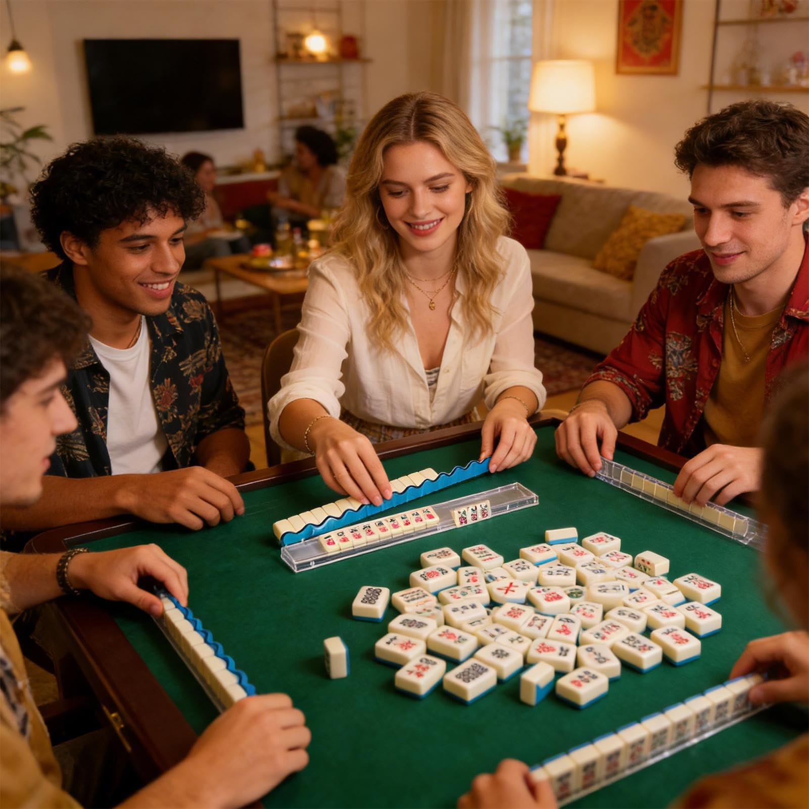 Rastrelliere Per Il Del Mahjong Con Spingitori Portatessere Trasparente Per | Rastrelliere E Spingitori Per Tessere Mahjong Per Eventi Club, Feste, Vacanze E Serate Di Giochi